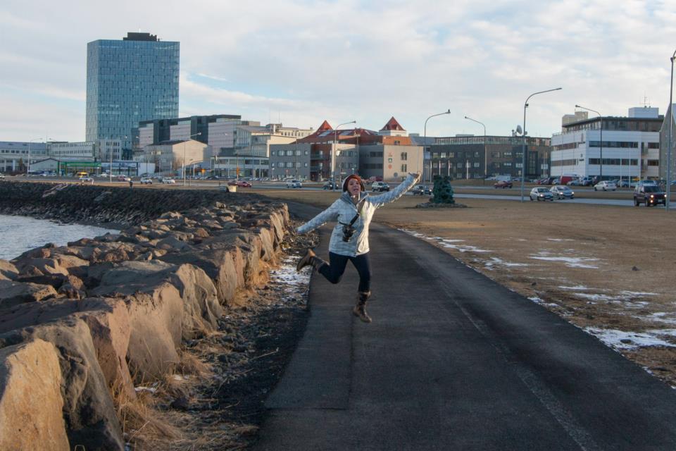 Jumping in Iceland