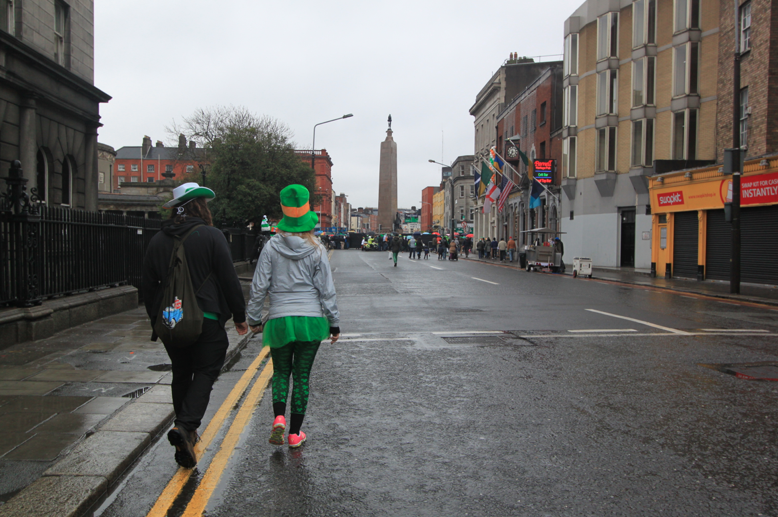 Couple heading to the St Patrick's Day Parade