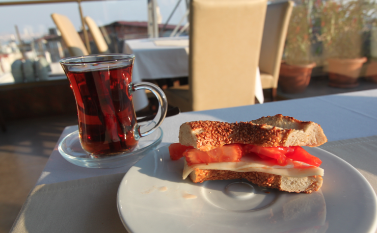 Turkish Bagel and tea